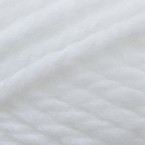 King Cole Simply Denim Chunky Knitting Wool - 100g Ball - 70% Acrylic 30% Wool Blend Yarn for Jumpers, Cardigans & Accessories (421 White)