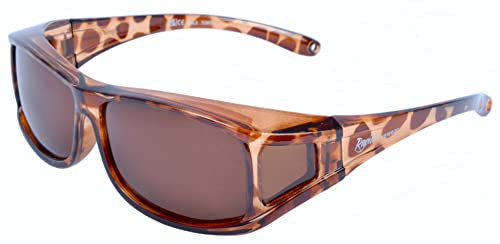 Rapid Eyewear Polarisierte SONNENÜBERBRILLE für Damen. Moderne Schildpatt Überbrille Sonnenbrille. Ideal Radbrille, Autobrille, Laufenbrille etc. UV400 Schutz