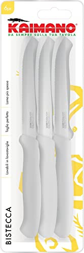 FISKARS KTS031406W Italicus Coltelli Bistecca, Metallo, Bianco, 6 unità
