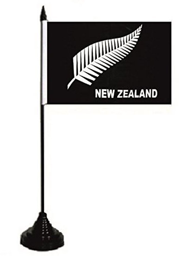 U24 Tischflagge New Zealand Farn Neuseeland Fahne Flagge Tischfahne 10 x 15 cm
