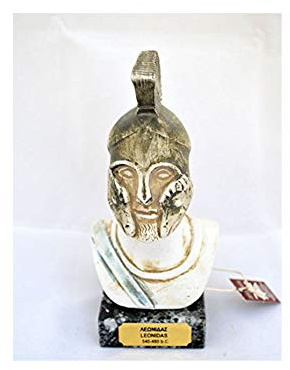 Skulptur, antiker griechischer König Krieger Leonidas, Skulptur, Büste