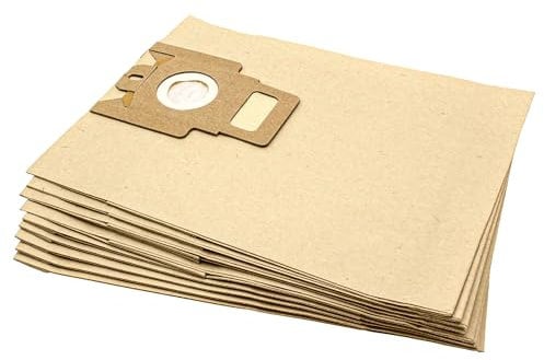 vhbw 10x sacchetto compatibile con Miele EcoLine S6240, EcoSilence S 6390, Elmatic aspirapolvere - in carta, 28,5cm x 22cm, color sabbia
