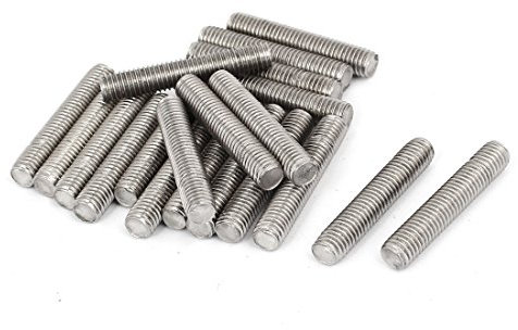 sourcing map 20 Stück Gewindestangen M8x45mm Edelstahl 304 Gewindestift Metrischem Vollgewinde Bar Gewindestäbe für Befestigung CNC-Werkzeugmaschinen 3D-Drucker Industrie Geräte