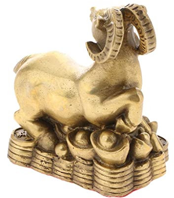 Fenteer Messing Chinesische Tierkreiszeichen Sternzeichen Figur Tierfigur Feng Shui Reichtum Ornamente, Ziege