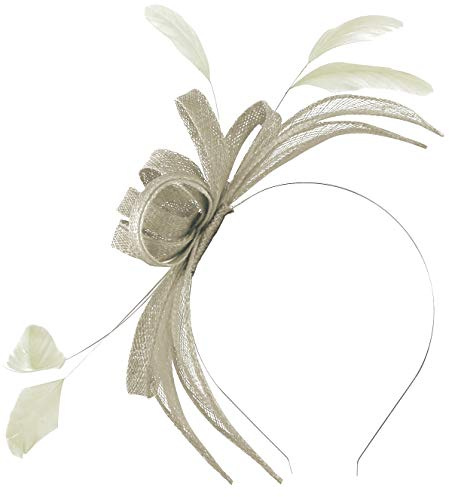 Failsworth Millinery Aliceband Sinamay Fascinator in Silver (SS19), size: One Size