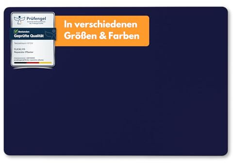 Flickly® Patchs de réparation autocollants | camions, remorques, tentes, auvents, camping, parasols, piscine | disponibles en plusieurs couleurs | 30 x 20 cm | Bleu outremer (RAL5002)
