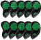 Golf Iron Covers Headcovers Club Head Cover, 4 Leaf Clover Synthetic Leather Made for Oversized Standard Small Size Pack of 10 (Black)