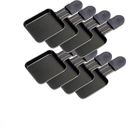 Coupelle à raclette avec revêtement anti-adhésif 18x9cm [Lot de 8] Hobby Tech Noir