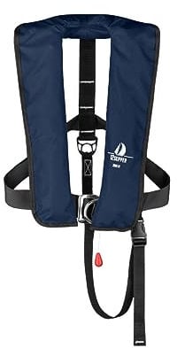 12skipper giubbotto di salvataggio automatico ISO 300N con imbragatura, giubbotto salvagente, blu navy