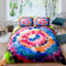 Tbrand Bunte Krawattenfarbe Bettwäsche Set 135x200cm Modernes Boho Psychedelic Betten Set Aquarell Muster Bettbezug Set Böhmischer Zigeunerstrudel 2St. Mit 1 Kissenbezug