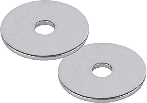 TERF® 50 Pcs Zinc Plated Steel M6 / 6mm X 25mm Flat Repairs Penny Washers Mudguard Fender Washer 6mm Hole and 25mm Out Side Large Diameter