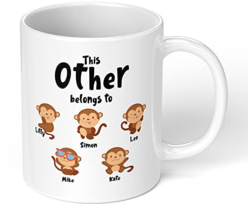 Print Maniacs Personalised Fathers Day Mug Gift Dad Uncle Grandad Christmas Birthday New Born First 1 Monkey (Other)