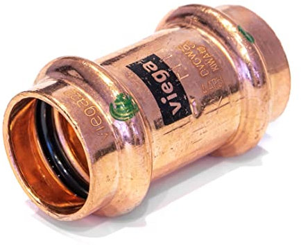 Profipress Muffe 22 mm Pressfitting, Kupfer, SC-Contur, DVGW, für Trinkwasser & Heizung