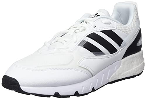 adidas ZX 1K Boost 2.0, Sneaker Hombre, Cloud White/Core Black/Cloud White, 42 2/3 EU