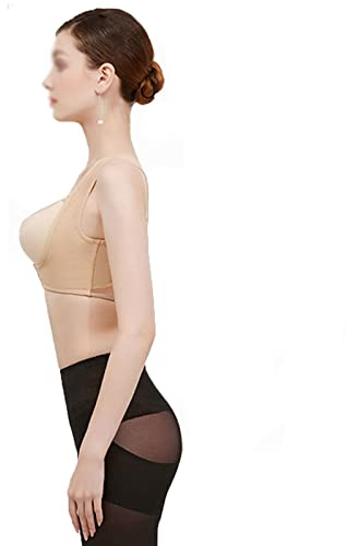 TUHFG Damen-BH Mit Frontverschluss, Rückenstütze, Haltungs-BH,Beige-XX-Large