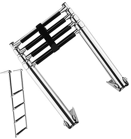 TRGCJGH Portable Boat Ladder,3 Step Boat Ladder,dock Ladders,fishing Boat Ladder,boat Ladders For The Elderly,boat Boarding Ladder,boat Steps, Bunk Ladder,boat Ladder 3 Step,swim Ladder For Boats