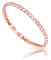 inSCINTILLE Bracciale Tennis Donna Uomo con Zirconi, Regolabile 18-20 cm, Confezione Regalo Inclusa, Braccialetto Tennis Fine o Spesso (Dimensione pietre 4 mm, Catena Oro Rosa - Pietra Bianca)