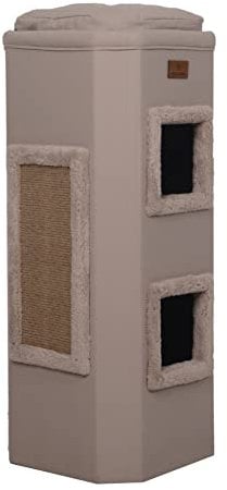 Petliving Kratztonne Theo 100 cm, Taupe, Handmade, nachhaltig, Öko Tex Standard 100