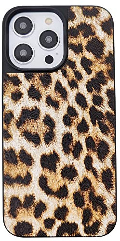 DMaos for iPhone 14 Pro Max Case for Women, Leopard Design Synthetic Leather Cover, Classic Fashion for iPhone14 Pro Max 2022 6.7 Inch - Brown