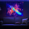 Psyhilar Schwarzlicht Tapisserie Galaxie Nebel Sterne UV Reaktiv Neon Universum Weltraum Wandbehang Schwarzlicht Poster für Erwachsene (79 x 59 Zoll)
