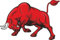 U24 Aufkleber Roter Stier 14 x 9 cm Autoaufkleber Sticker Konturschnitt