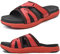 COFACE Mens Sport Recovery Sandals Plantar Fasciitis Soft Cushion Lightweight Arch Support Orthotic Slides for Men BlackRed Size 9.5