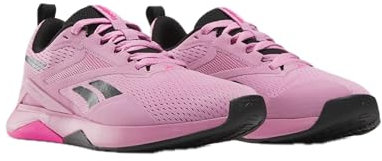 Reebok Scarpe Donna Nanoflex TR 2, Rosa gelsomino/nero/rosa laser, 9.5