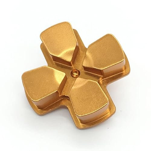 YANHAO [Parti di Videogiochi] Pulsante di direzione del Pulsante Dpad in Materiale Metallico in Alluminio for l'accessorio di Sostituzione del Joystick del Controller PS4 [Sostituire] (Color : Gold)