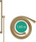 hansgrohe Brausestange Unica S Puro, Duschstange 65cm mit Brauseschlauch Isiflex 160cm und Easy Slide Duschkopfalterung, Brushed Bronze