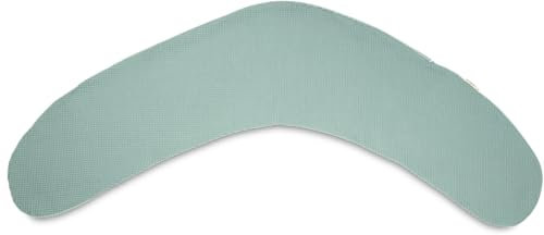 ULLENBOOM Stillkissen 190 cm - 100% OEKO-TEX Materialien, Ideal als Schwangerschaftskissen & Seitenschläferkissen - Stillkissenbezug 100% Baumwolle, Füllung: Faserbällchen, Salbeigrün