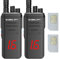 Wurui G5 Global-ptt 4G POC walkie Talkie for Adults Long Range intercom 5000 Miles Distance Network Two Way Radio work team communication professional job unlimit distance (2blackwithSIM)
