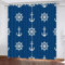 GIOVIA 3D Maritime Vorhänge Abdunkelnde mit ösen 2 Stücks Gardinen Blickdicht Verdunkelungs Anker Rouletterad Kälteschutz Scheibengardinen für Junge Mädchen Schlafzimmer B 234 X H 183 cm