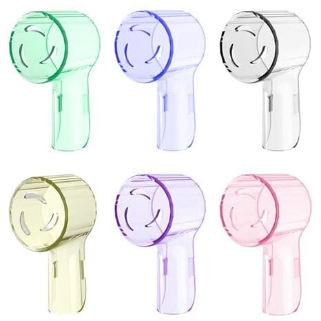 Irikdescia 6 Stück Zahnbürsten Deckel, Zahnbürsten-Abdeckkappen, kompatibel mit Oral B-Ersatzköpfen, Passend für iO-Serie, Staubschutz, für Auf Reisen und zu Hause