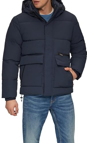 s.Oliver Herren Outdoor-Jacke – Regular Fit, wattiert, Kapuze