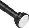 Tringle à Rideau de Douche Extensible 73-256cm, Tringle à Tension Noire Sans Perçage, Ø25mm Barre à Rideau pour Salle de Bain, Chambre
