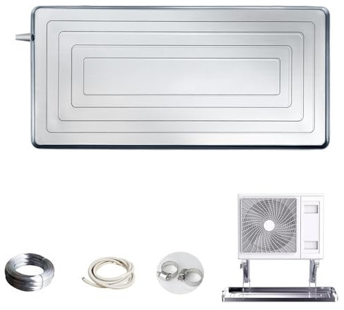 TRUNXUCL Aire Acondicionado Bandeja de Agua, Bandeja de Goteo de Aire Acondicionado con Tubo de Drenaje, para Unidades de Aire Acondicionado de Ventana y Mini Split (Size : 1-2P: 85x39cm/33x15in)