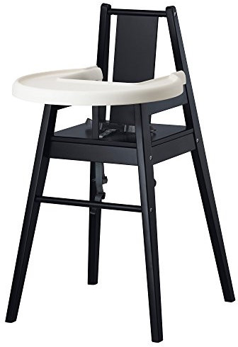 BLÅMES Hochstuhl mit Tablett, Schwarz