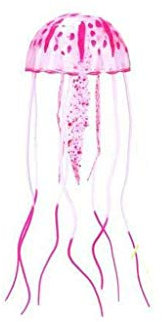 Tonsee Accessoire Aquarium fluoreszierend leuchtende Schönheit künstliche gefälschte Quallen Ornament Aquarium Aquarien Zubehör-41 (Pink, One Size)