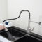 PHASAT Kitchen Mixer Tap with 360° Swivel Pull Out Spray Single-Lever Spring Kitchen Faucet for Sink 4 Spray Modes, Nickel PTKL09E