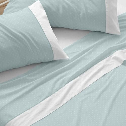 Burrito Blanco | Parure de lit | Lit de 90 cm (+ Dimensions Disponibles) | Design 238 | Couleur Verte (90 x 190/200 cm)