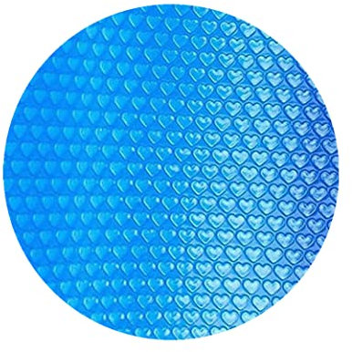 Yeory Solar Swimming Pool Cover 10ft Round Thermal Heart-shaped Foam Film Covers for Inground Above Ground Swimming Pool, Pool Cover 10ft