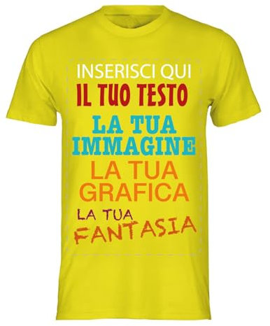 VENEZIANO T-Shirt Cotone Personalizzabile, Maglia Unisex Personalizzata con Stampa per Uomo e Donna, Maglietta Personalizzata su Richiesta 100% Made in Italy