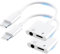 Lot de 2 adaptateurs Lightning vers Prise Casque 3,5 mm [Certifié Apple MFi], 2 en 1 pour Casque iPhone Aux Audio + Adaptateur répartiteur de Chargeur Dongle pour iPhone 14 13 12 11 XS XR X 8 7