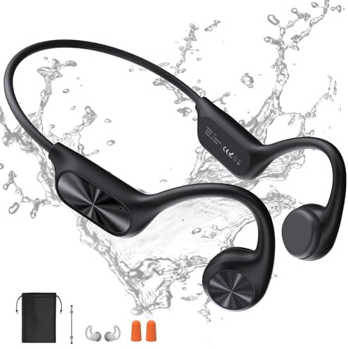 Sayrelances Bone Conduction Headphones 5.4 - IPX8 Waterproof, 32G Memory Sports Headphones - Open Earphones for Swimming & Running