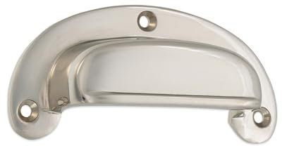 Infinity Decor Polished Nickel Cup Traditional Cabinet Drawer Pull Handle - Cupboard Brass Door Knob Suitable for Cupboard Dresser and Kitchen Cabinets