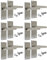 Satin Nickel Straight Door Handle Set - Victorian Style Internal & External Lever Door Handles with Backplate 118mm x 42mm Sets 6