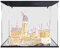 HCAEIOFJ Transparente Acryl-Vitrine für Lego 71043, anwendbar für HP Castle Schaukasten, Geschenk (nur Vitrine) (Spiegel unten + oberes Licht)