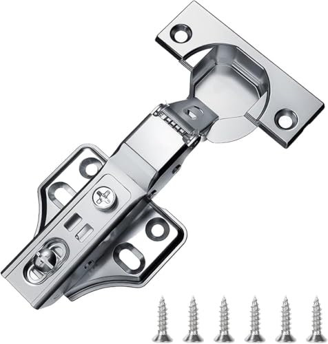 WUDLEP 50 Pack Face Frame Inset Cabinet Hinges, Soft Close 110° Insert Concealed Cabinet, Slide on Plate, Smooth Slow Self Closing Silent Hardware, 3D Heavy Duty for Blind Corner, Kitchen, Cupboard
