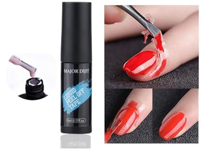 Esmalte de uñas líquido, 5 ml, adhesivo antidesbordamiento, tiras de látex, protección para cutículas, accesorios de manicura