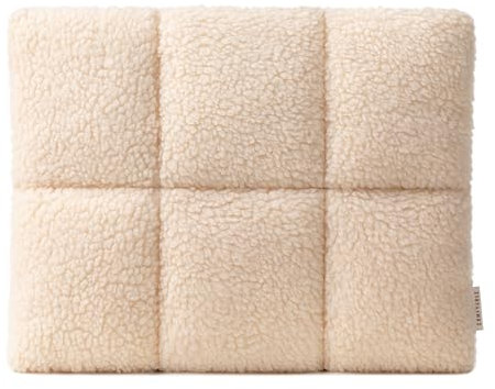 Comfyable Puffy Laptop-Hülle für Damen, 33 cm, 35,6 cm, 38,1 cm, kompatibel mit MacBook Air M4 2025 & MacBook Pro 2024, weich, flauschig, Plüsch, Pelz, Sherpa-Kissenbezug für Computer